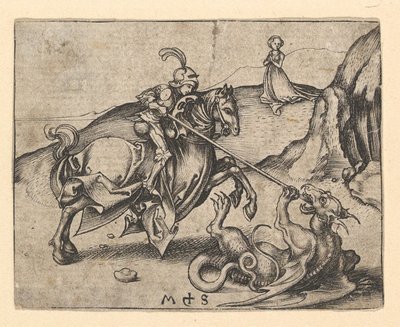 竜を倒す聖ゲオルギウス 1435-1491年頃 作： Martin Schongauer