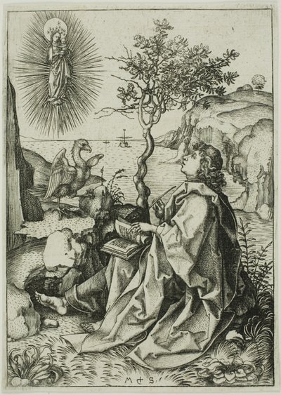 パトモス島の伝道者聖ヨハネ 作： Martin Schongauer