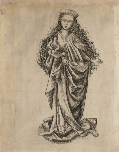 立ち姿の女性聖人 作： Martin Schongauer