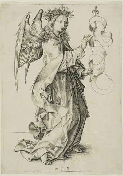受胎告知の天使 作： Martin Schongauer