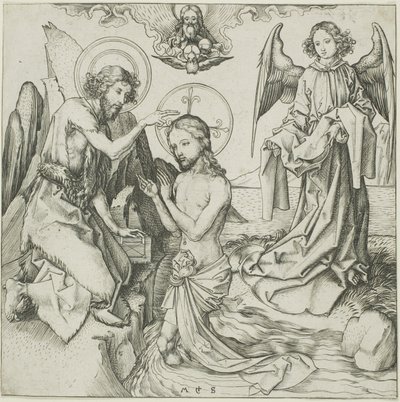 キリストのバプテスマ 作： Martin Schongauer