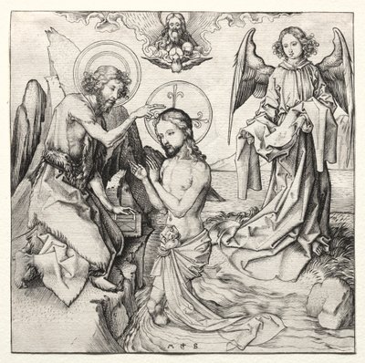 ヨルダン川でのキリストの洗礼 作： Martin Schongauer