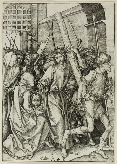 十字架のベアリング、受難曲より 作： Martin Schongauer