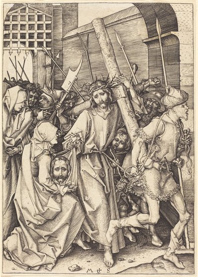 聖ベロニカとの十字架のベアリング 作： Martin Schongauer