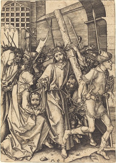聖ベロニカとの十字架のベアリング 作： Martin Schongauer