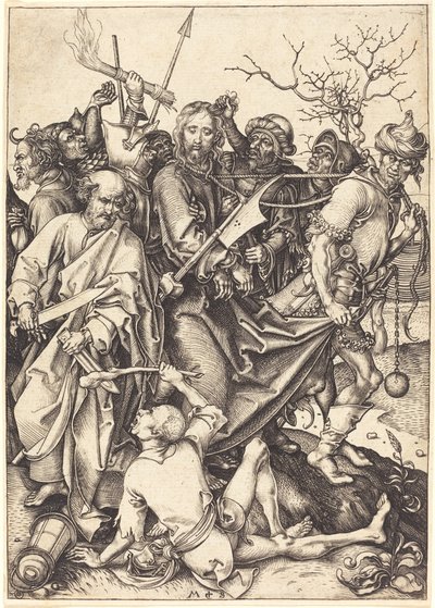 キリストの裏切りと捕らえ 作： Martin Schongauer
