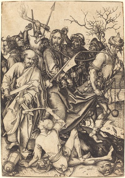 キリストの裏切りと捕らえ 作： Martin Schongauer