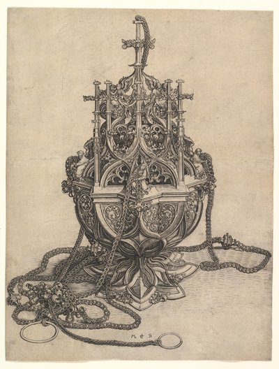 香炉、ca。 1435-1491。 作： Martin Schongauer