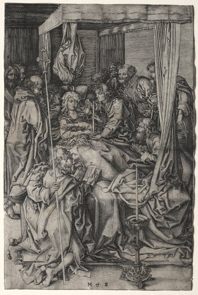 処女の死 作： Martin Schongauer