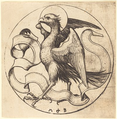 聖ヨハネの鷲 作： Martin Schongauer