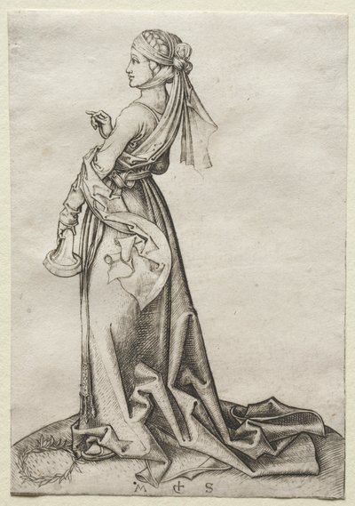 愚かな処女の最初。 作： Martin Schongauer
