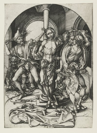 鞭打ち」 15世紀後半 作： Martin Schongauer
