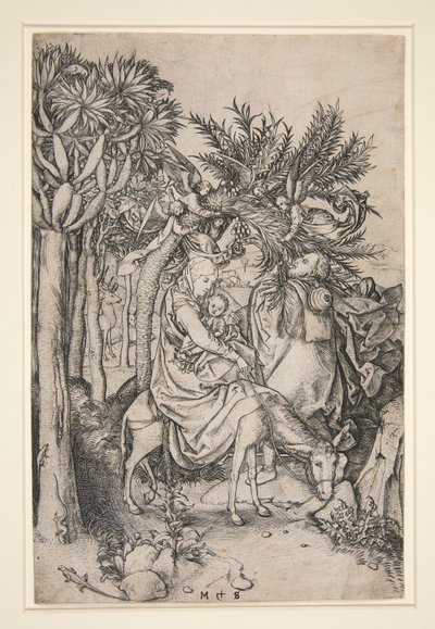エジプトへの逃避 作： Martin Schongauer