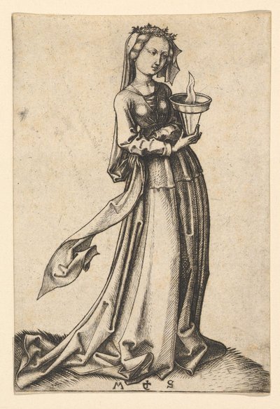 シリーズThe Wise and Foolish Virginsの4番目のWise Virgin、ca。 1435-1491。 作： Martin Schongauer