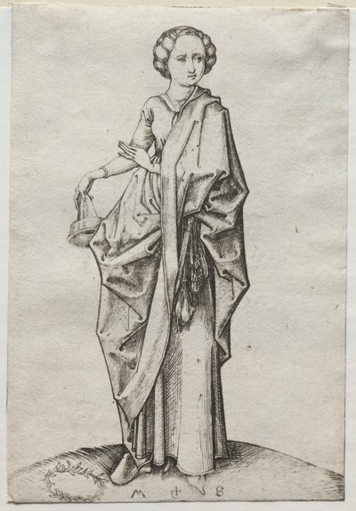 愚かな処女の4番目。 作： Martin Schongauer