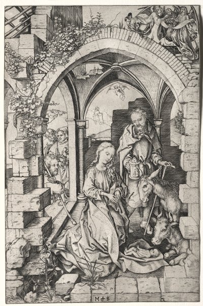 キリスト降誕。 作： Martin Schongauer