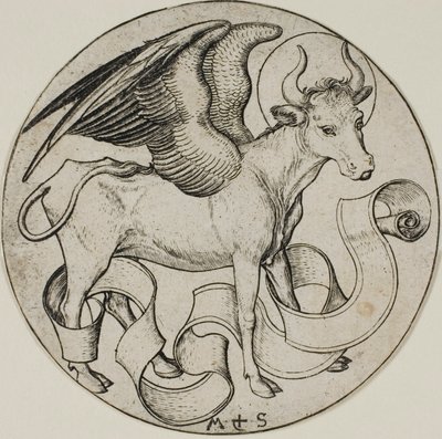 聖ルカの牛 作： Martin Schongauer