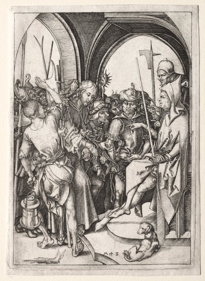 情熱：アンナスの前のキリスト 作： Martin Schongauer
