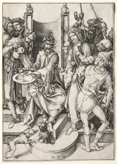 情熱：ピラトの前のキリスト 作： Martin Schongauer