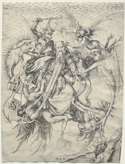 聖アントニウスの誘惑 作： Martin Schongauer