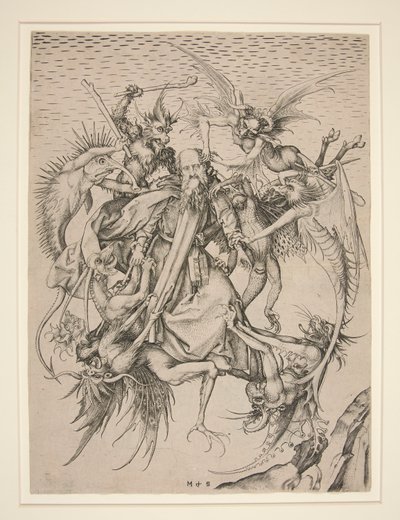 聖アントニウスの苦難 作： Martin Schongauer
