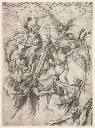 聖アントニウスの苦難 作： Martin Schongauer