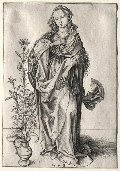 受胎告知の聖母 作： Martin Schongauer