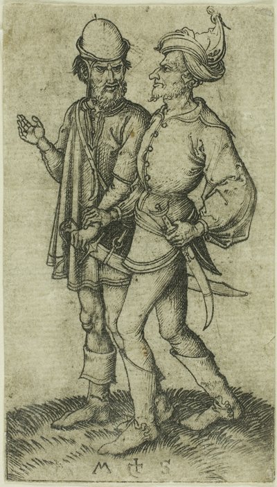 二人のムーア人の対話 作： Martin Schongauer