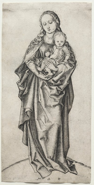 聖母子。 作： Martin Schongauer