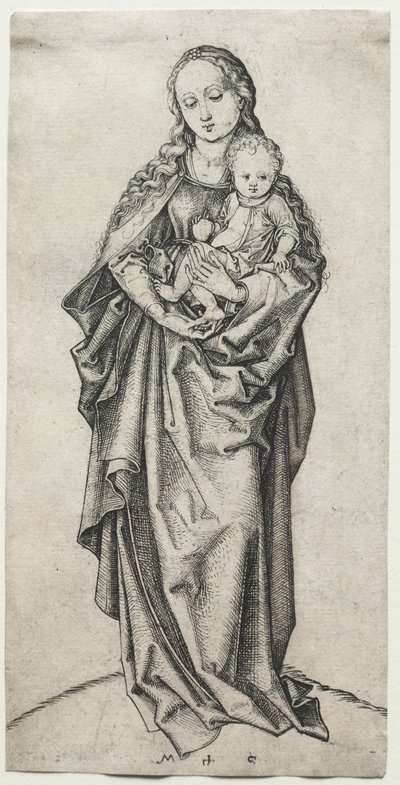 りんごを持つ聖母子 作： Martin Schongauer