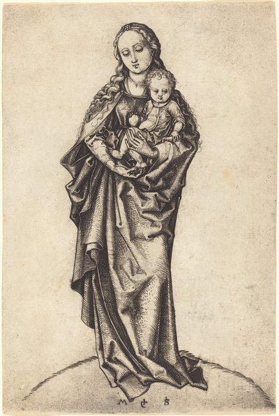 りんごを持つ聖母子 作： Martin Schongauer