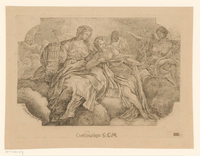 平和、正義、豊かさを象徴する女性 Sacrestia di Solimena の天井画 (シリーズ タイトル) 作： Martin Speer