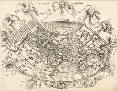 マルティン・ヴァルトゼーミュラーによる1513年プトレマイオス朝世界地図 作： マーティン・ヴァルトゼーミュラー