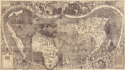 世界地図Universalis Cosmographia、1507 作： Martin Waldseemuller