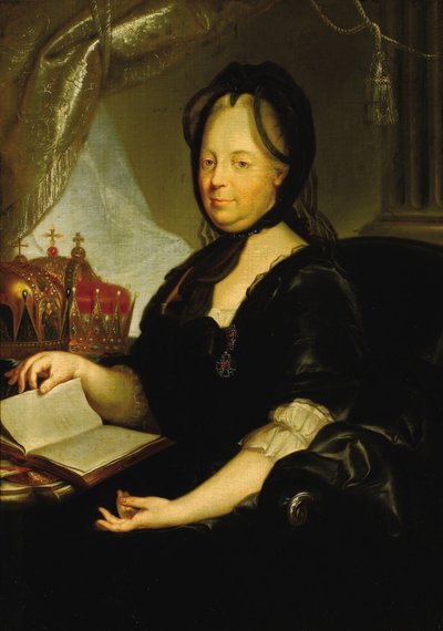 喪中のキャサリンII、1760年代 作： Martin van Meytens the Younger