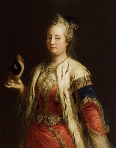 オーストリア1717-1780皇后マリアテレジアの肖像、トルコのマスク、1750年以前 作： Martin van Meytens the Younger