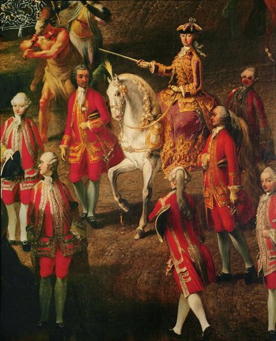 皇后マリア・テレジア、1月2日のダーメンカールセルにて 作： Martin van Mytens or Meytens