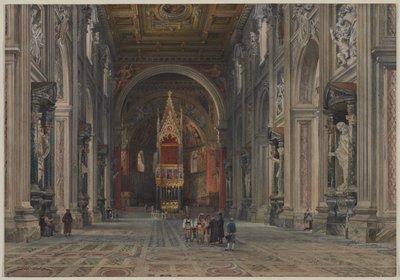 ラテラーノのサン・ジョヴァンニの内部、ローマ、c。 1896年。 作： Martino del Don