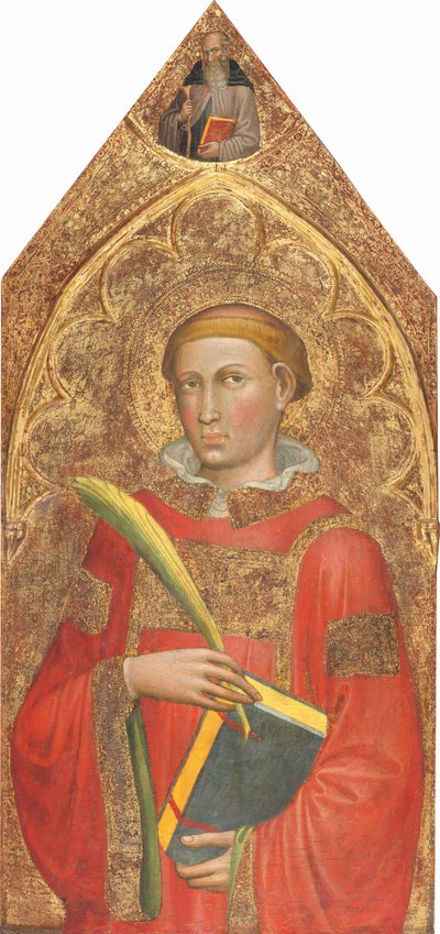 聖助祭、上に聖アンソニー修道士、［右パネル］、1415-1420年頃。 作： Martino di Bartolomeo di Biagio