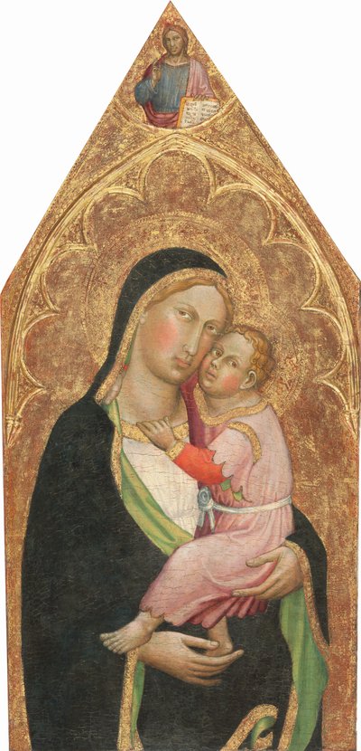 聖母子像と祝福のキリスト［中パネル］ 1415～1420年頃 作： Martino di Bartolomeo di Biagio
