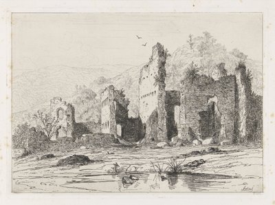 ブランデンブール城の廃墟 作： Martinus Antonius Kuytenbrouwer jr.