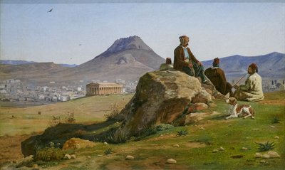 南西からアテネを望む 作： Martinus Rorbye
