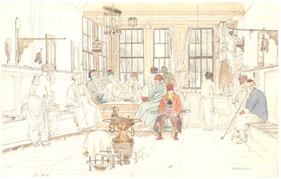 トルコのカフェのインテリア 作： Martinus Rørbye