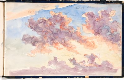 クラウド研究。 夕焼け空 作： Martinus Rørbye
