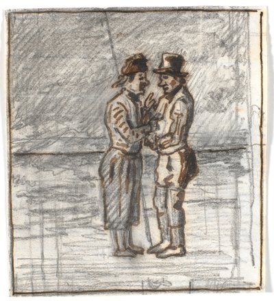 海辺で会話する 2 人のスキャグボーア 作： Martinus Rørbye