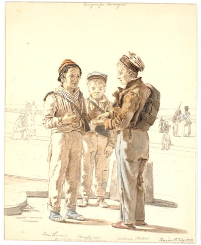 オーヴェルニュの 3 人の少年 作： Martinus Rørbye