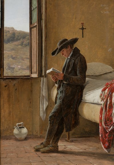 Young Clergyman Reading, 1836年。 作： Martinus Rørbye