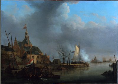 オランダ：1813年11月24日、フランス軍によるドルトレヒト砲撃事件 作： Martinus Schouman