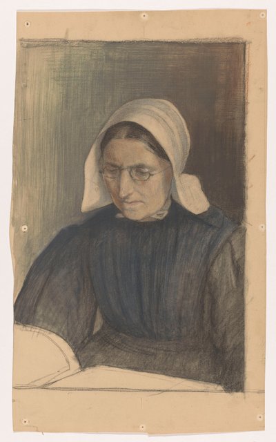 グーイーズの伝統衣装を着た女性の読書 作： Martinus van Regteren Altena