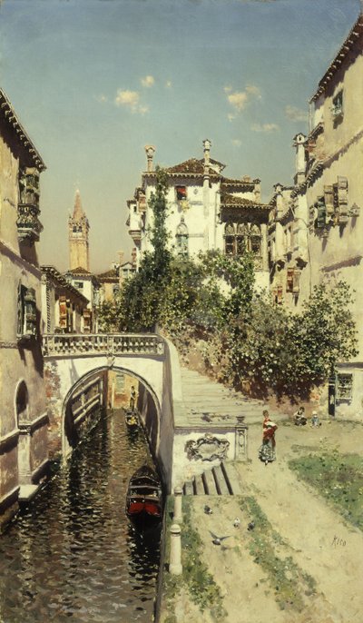 ヴェネツィアの運河の風景 作： Martín Rico y Ortega